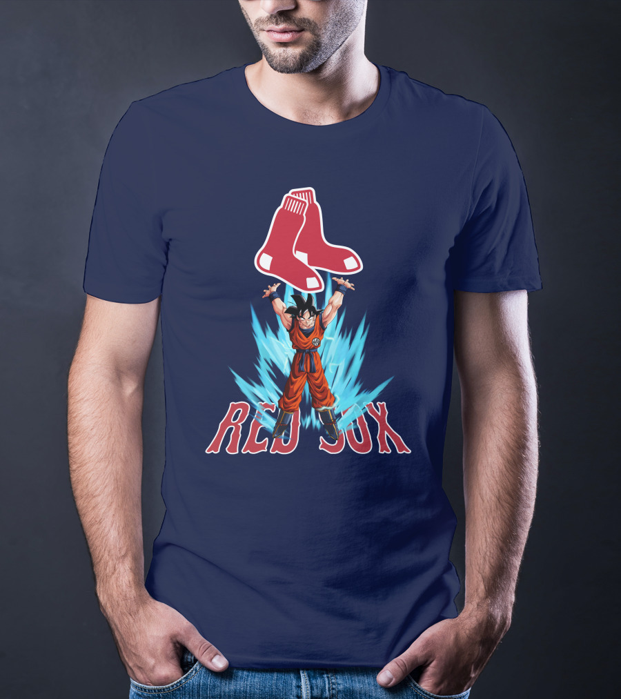 Boston Red Sox Goku Super Saiyan Transformation Socks T-Shirt
