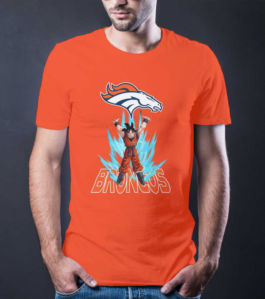 Denver Broncos Super Saiyan Goku Power-Up T-Shirt