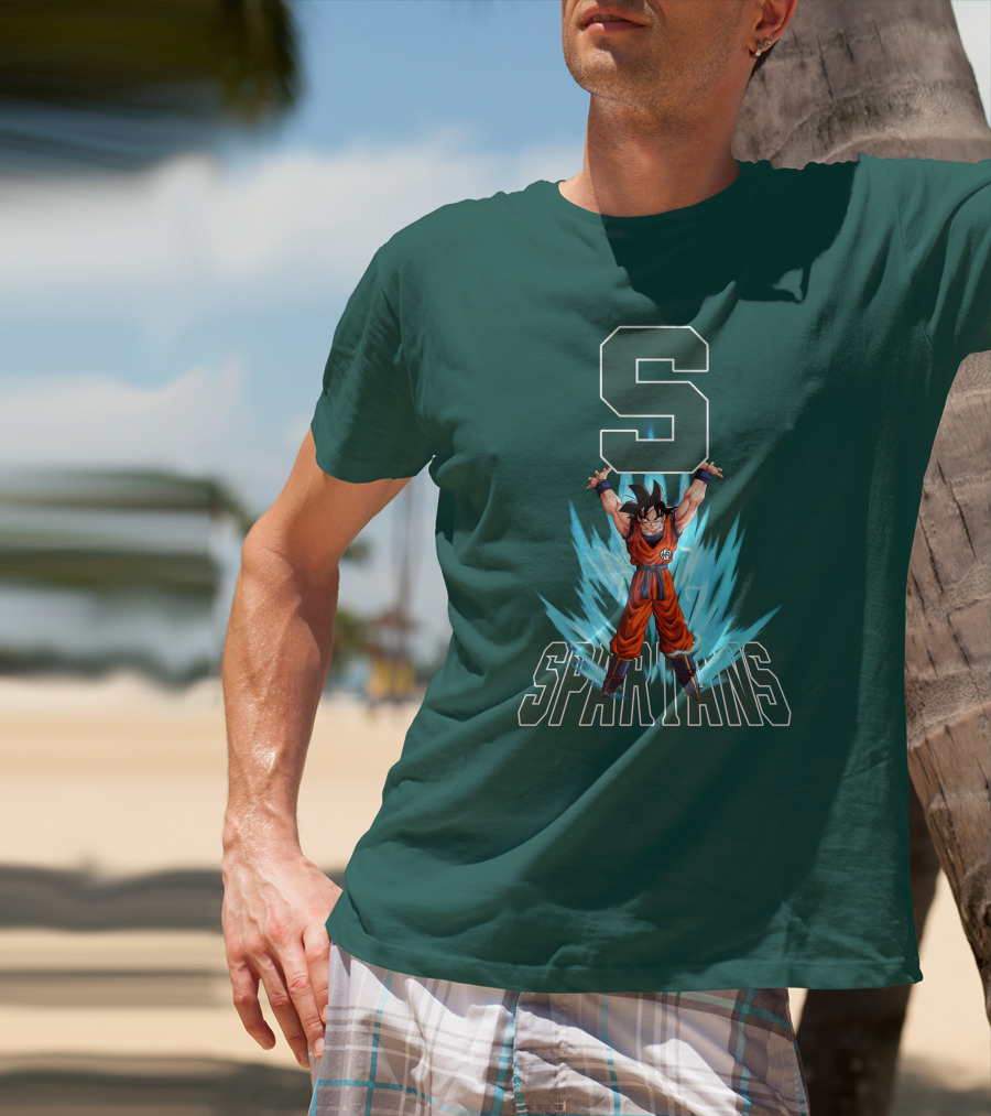 Michigan State Spartans Super Saiyan Goku Energy Burst T-Shirt
