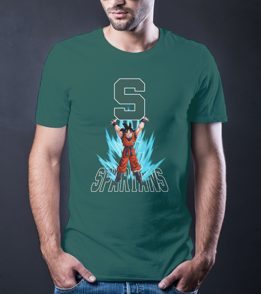 Michigan State Spartans Super Saiyan Goku Energy Burst T-Shirt