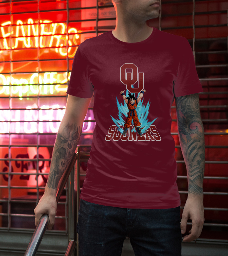 Oklahoma Sooners Ou Songoku Super Saiyan Energy Burst T-Shirt