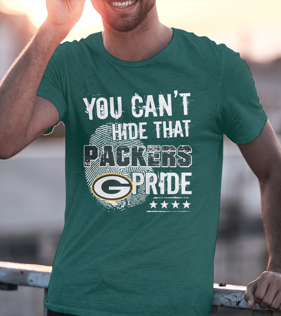 You Can't Hide That Packers Pride Green Bay G Logo Stars T-Shirt