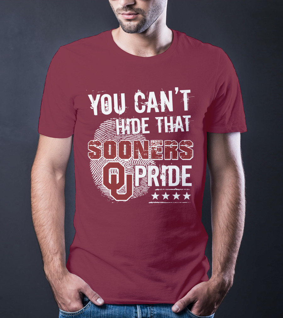 You Can't Hide That Oklahoma Ou Sooners Pride With Fingerprint And Stars T-Shirt