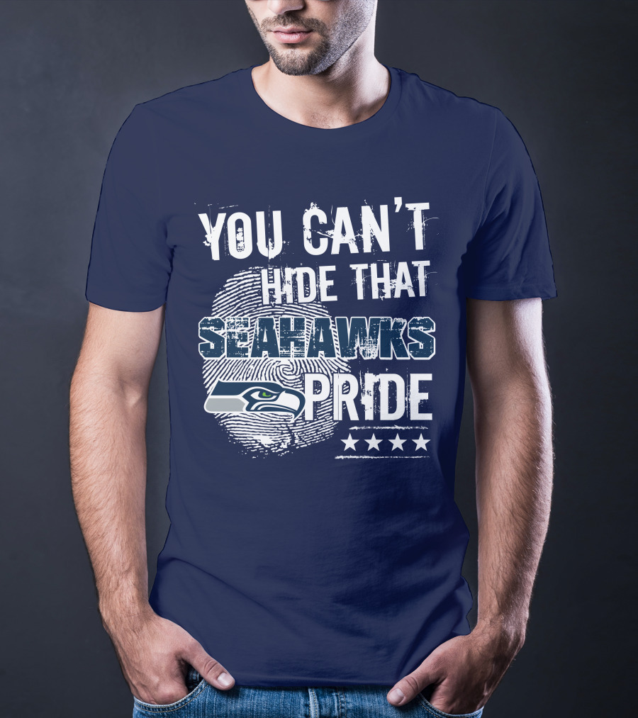 You Can't Hide That Seahawks Pride Seahawks Logo And Stars T-Shirt
