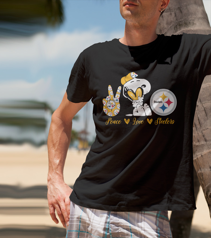 Peace Love Steelers Snoopy T-Shirt