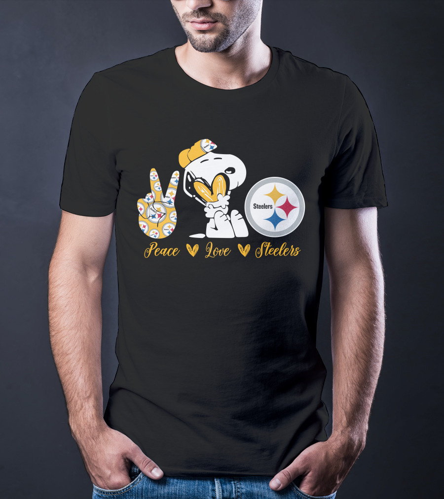 Peace Love Steelers Snoopy T-Shirt