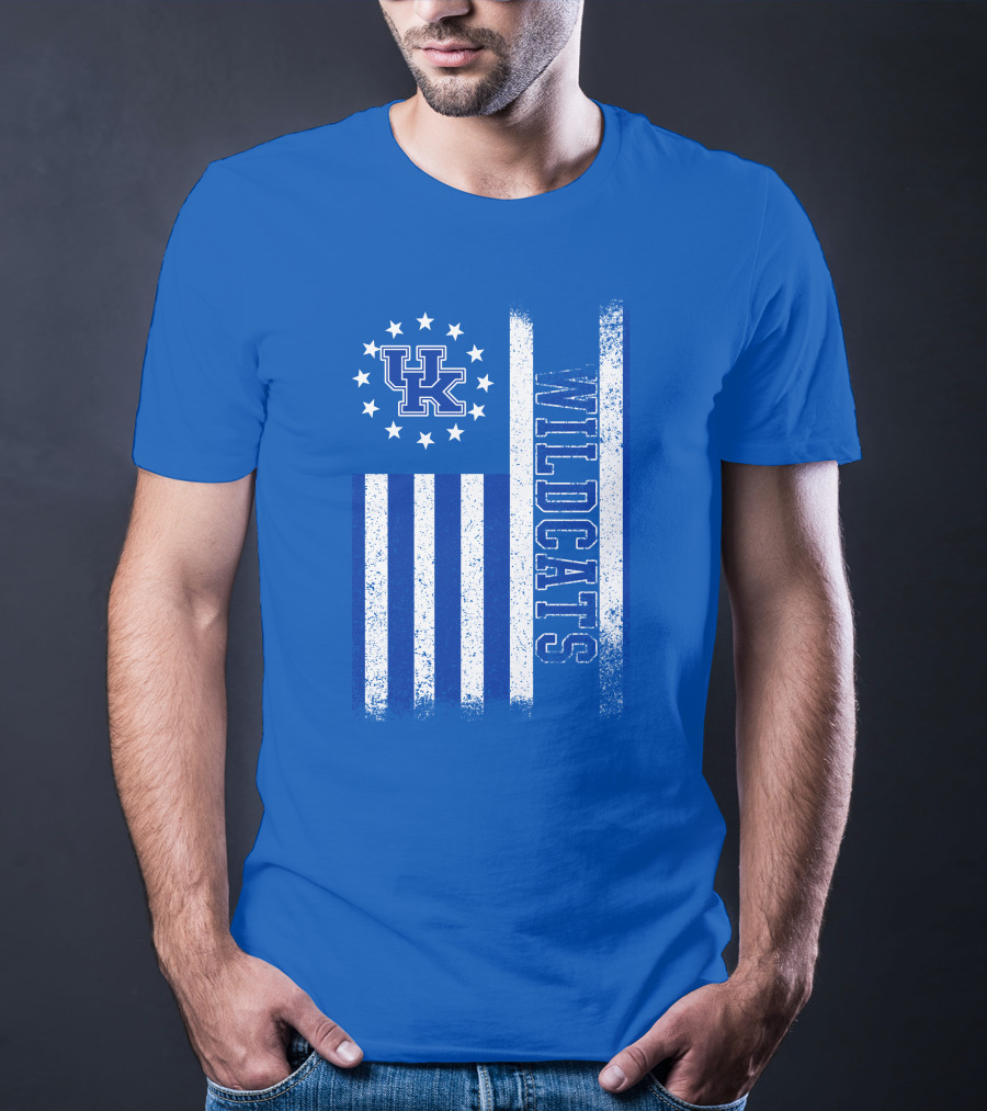 Kentucky Wildcats American Flag Uk Logo Wildcat Pride T-Shirt