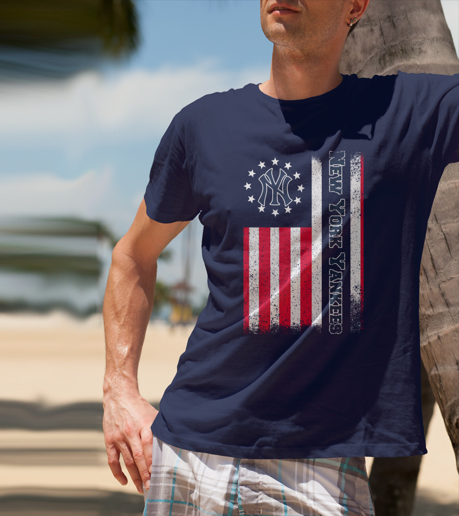 New York Yankees American Flag Stars And Stripes T-Shirt