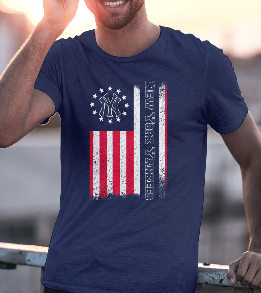 New York Yankees American Flag Stars And Stripes T-Shirt