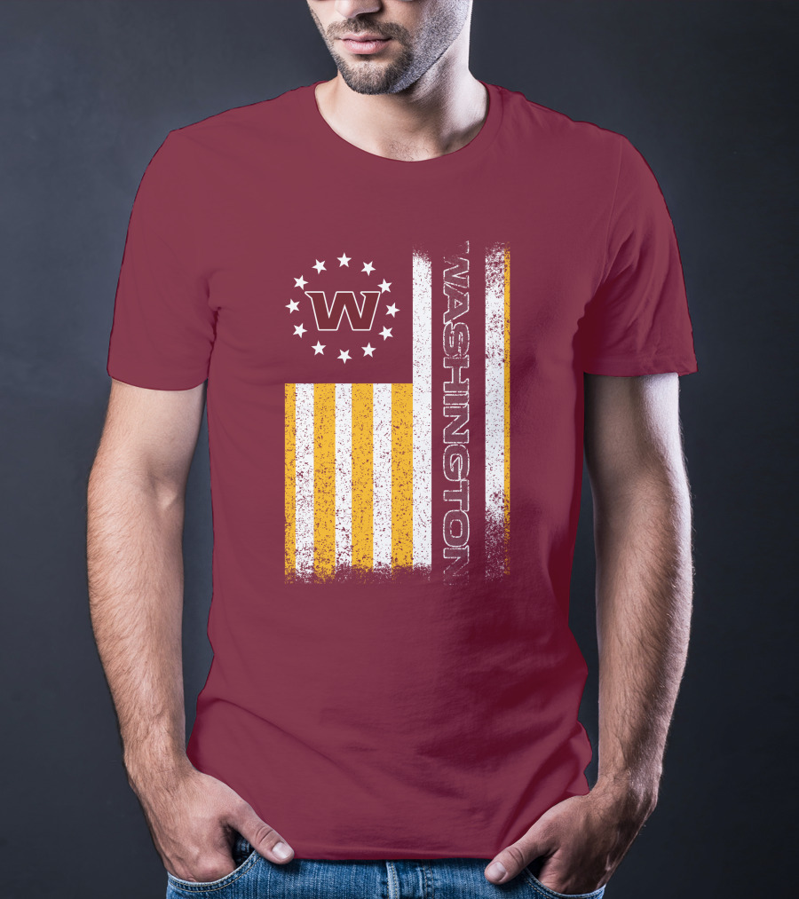 Washington W Stars Stripes American Flag T-Shirt