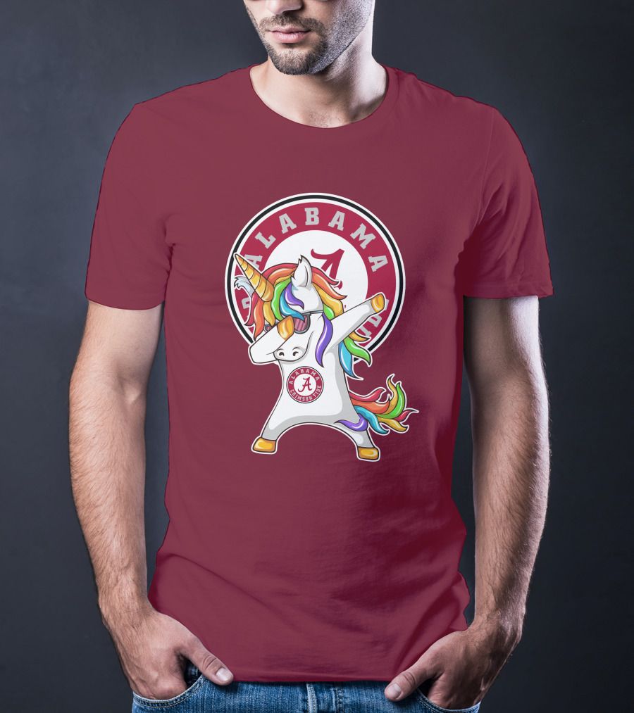 Alabama Crimson Tide Dabbing Unicorn T-Shirt
