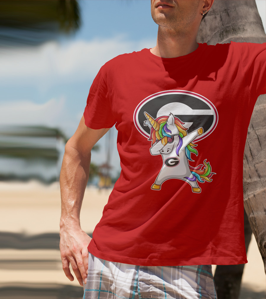 Georgia Bulldogs Dabbing Unicorn T-Shirt