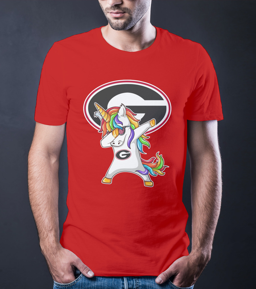 Georgia Bulldogs Dabbing Unicorn T-Shirt