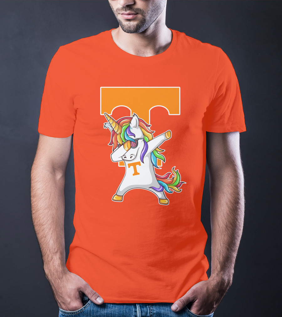 Tennessee Volunteers Dabbing Unicorn With Iconic Orange T T-Shirt