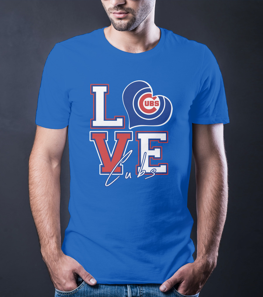 LOVE Cubs Heart Chicago Cubs T-Shirt