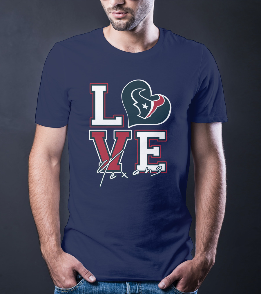 LOVE Houston Texans Logo NFL T-Shirt