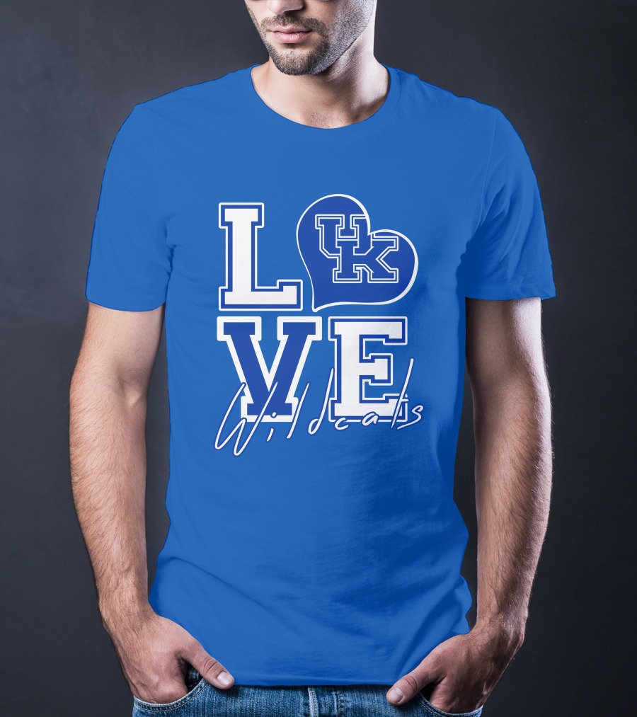 LOVE Kentucky Wildcats UK Heart Wildcats T-Shirt