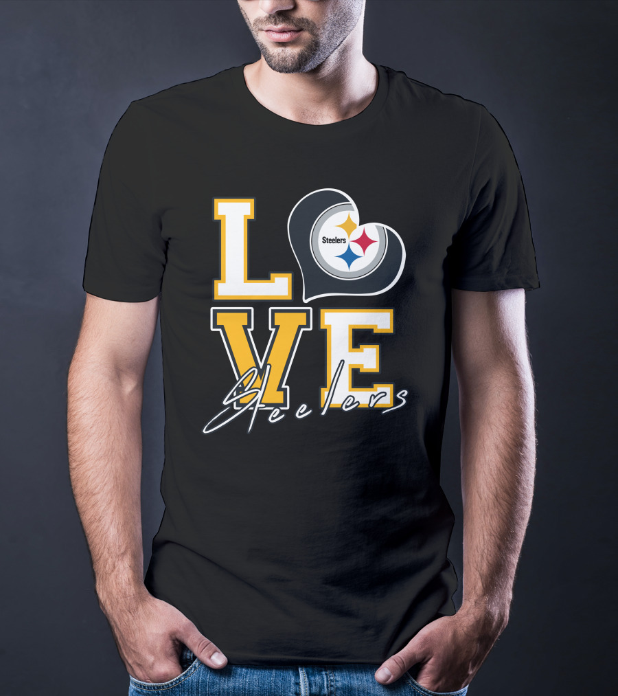 Steelers Love Pittsburgh Steelers Heart T-Shirt