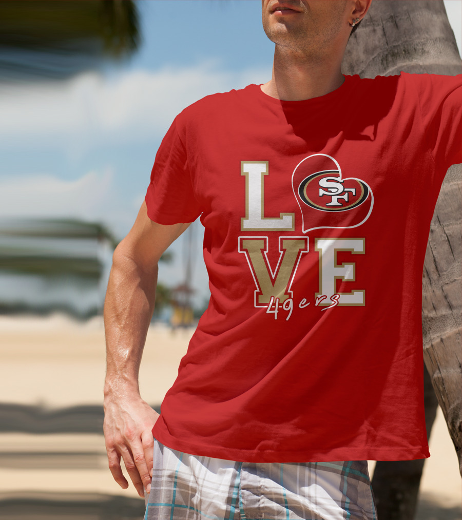 Love San Francisco 49ers Heart Sf 49ers T-Shirt
