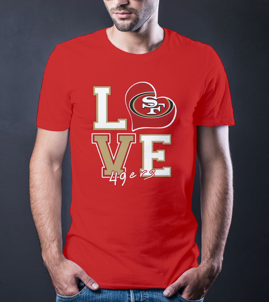 Love San Francisco 49ers Heart Sf 49ers T-Shirt