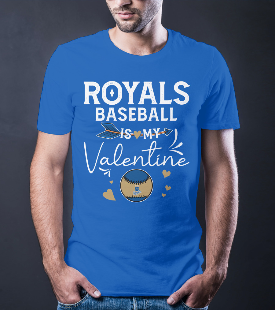 Kansas City Royals Baseball Is My Valentine With Heart And Arrow T-Shirt