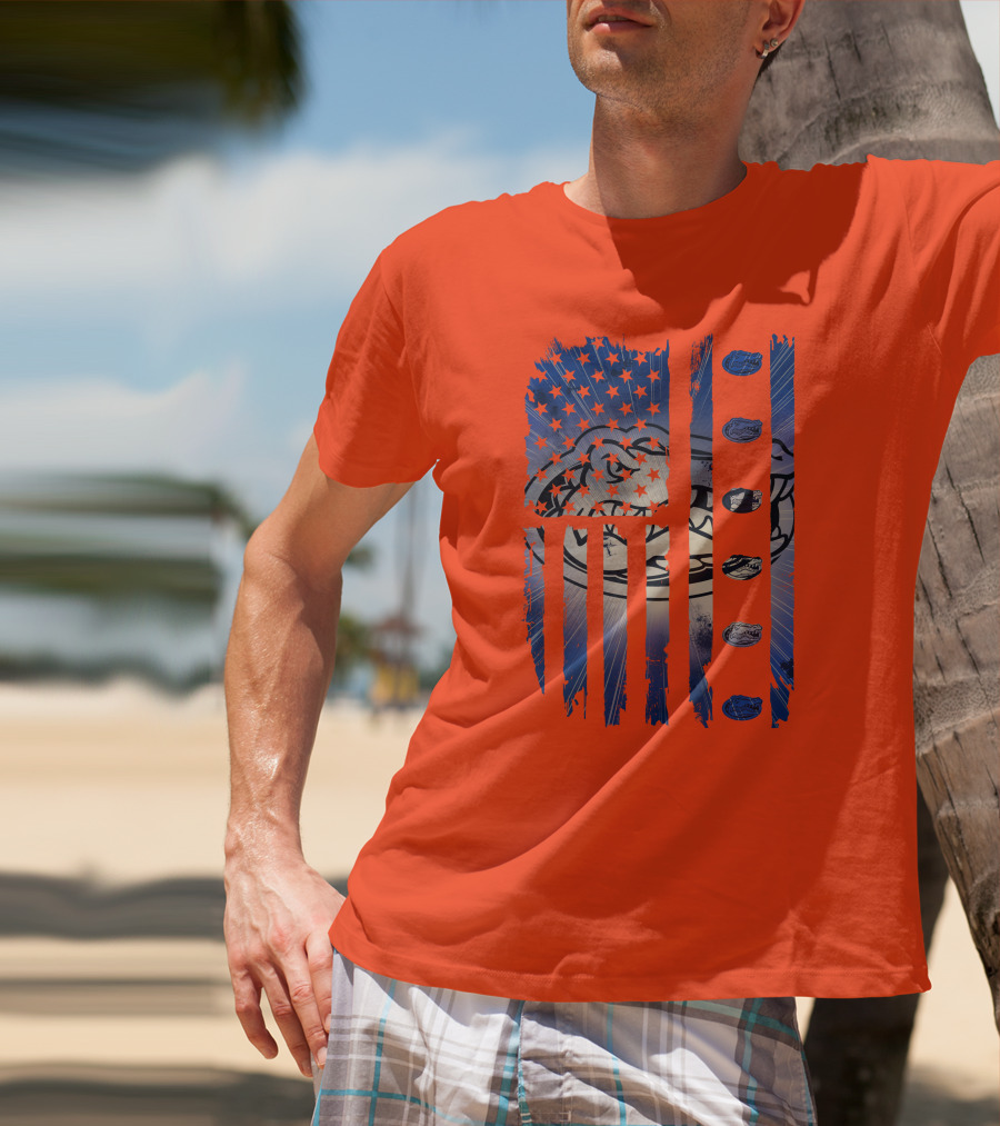 Florida Gators American Flag Stars Stripes T-Shirt
