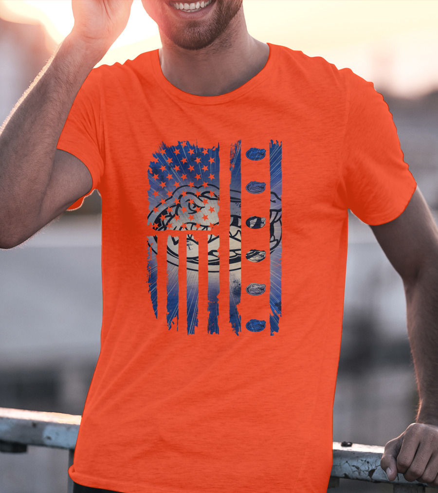 Florida Gators American Flag Stars Stripes T-Shirt