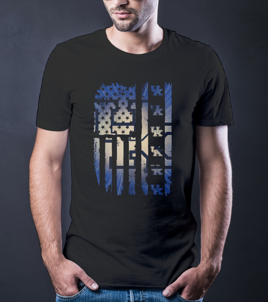 Kentucky Wildcats Uk American Flag T-Shirt