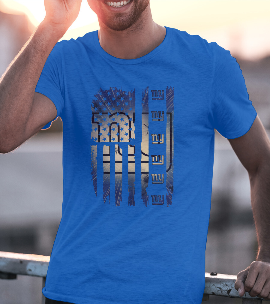 New York Giants Ny American Flag Stars T-Shirt