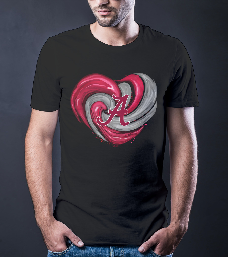 Alabama Crimson Tide Heart Swirl A T-Shirt