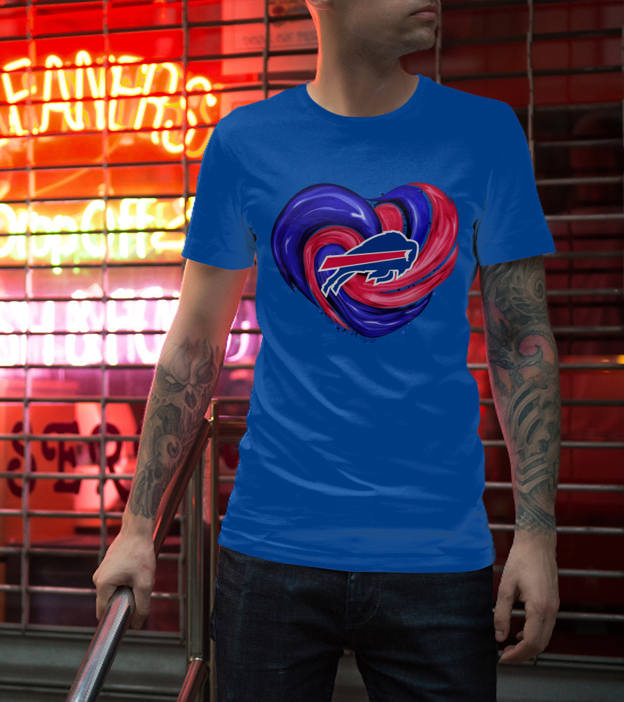 Buffalo Bills Heart Swirl T-Shirt