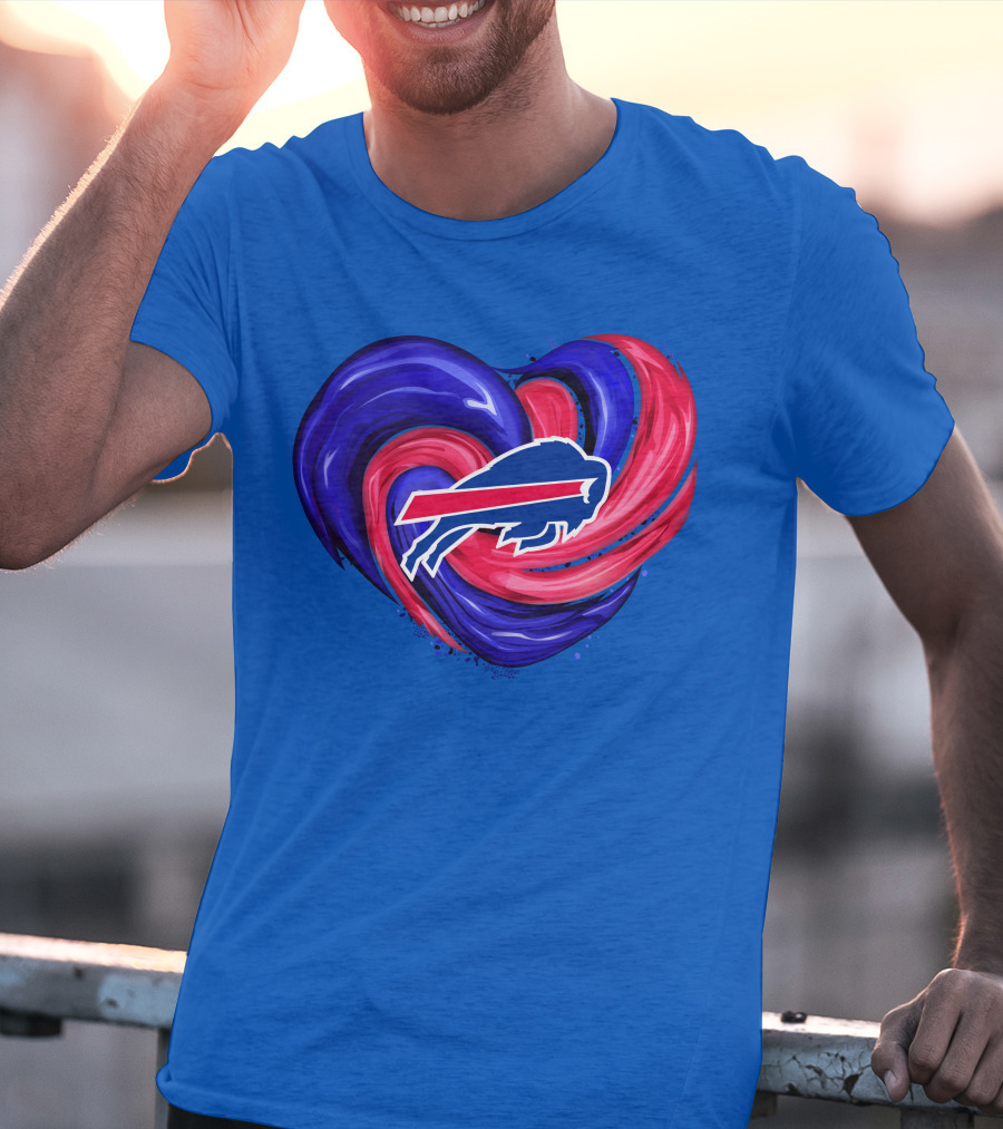 Buffalo Bills Heart Swirl T-Shirt