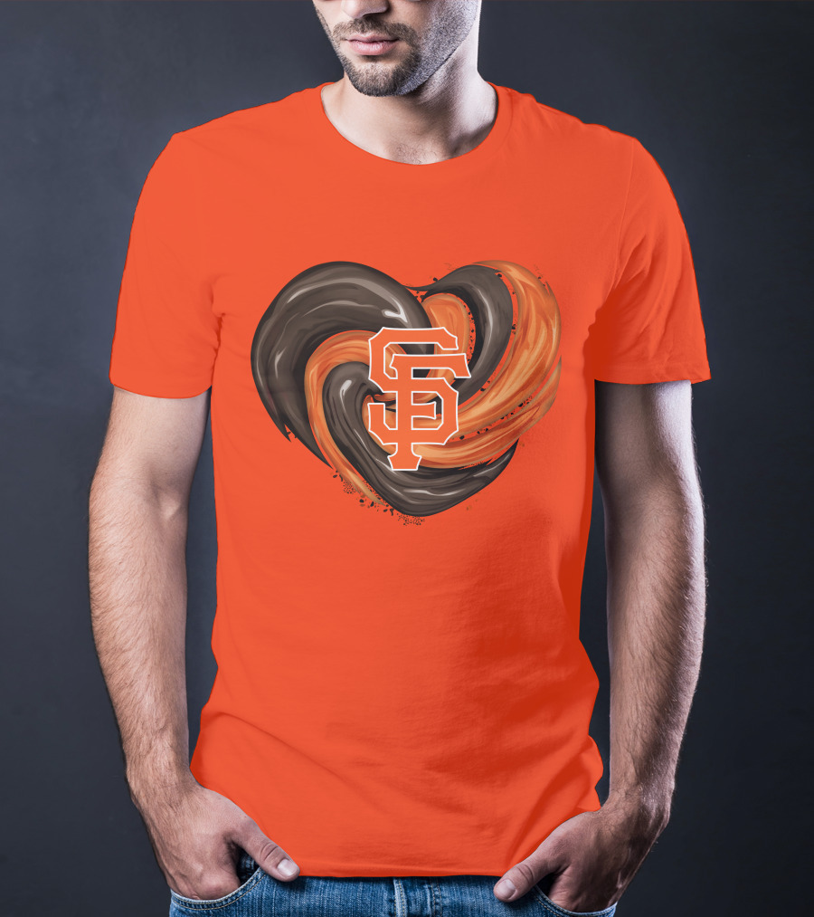 San Francisco Giants Heart Logo Swirl T-Shirt