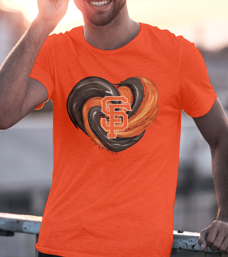 San Francisco Giants Heart Logo Swirl T-Shirt
