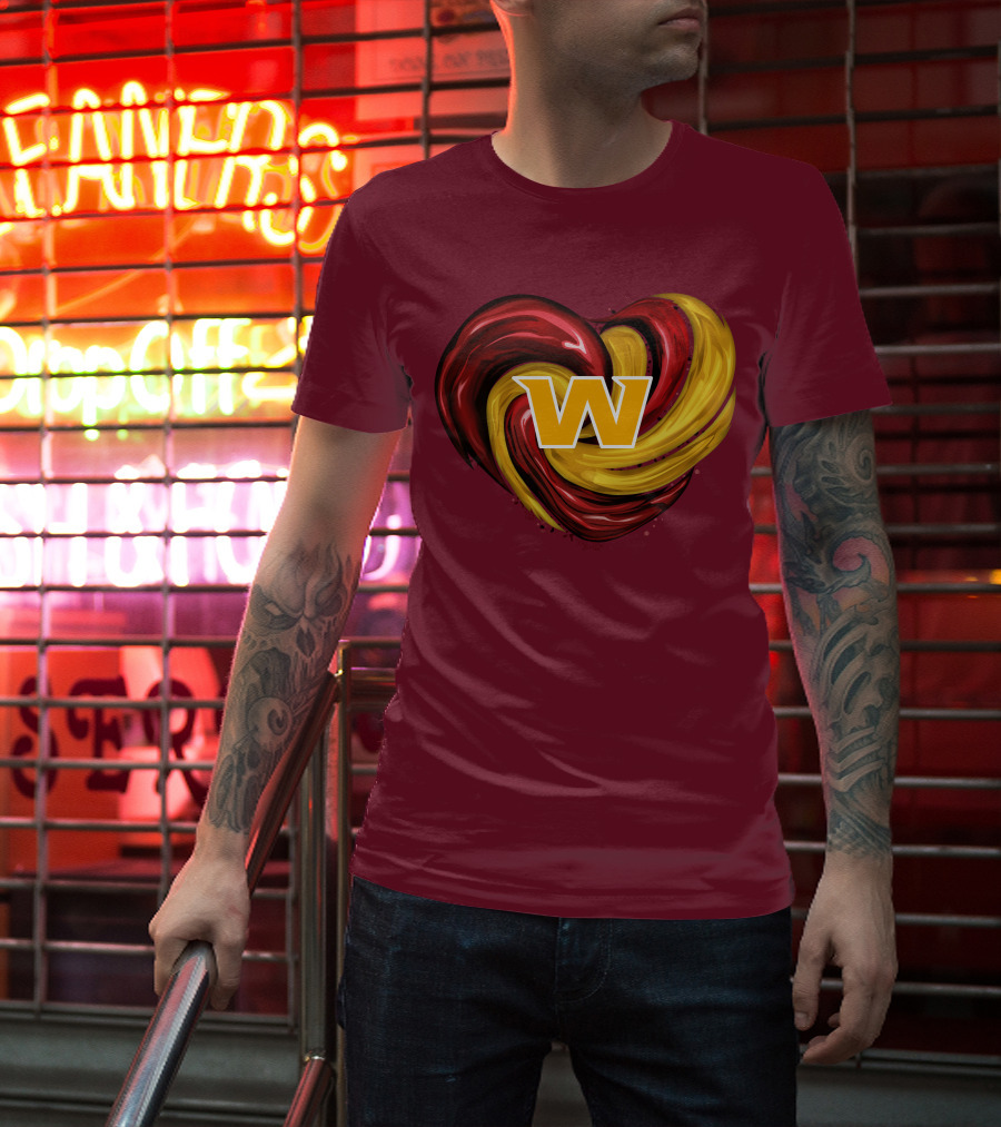 Washington Football Team Tornado Heart W Emblem T-Shirt