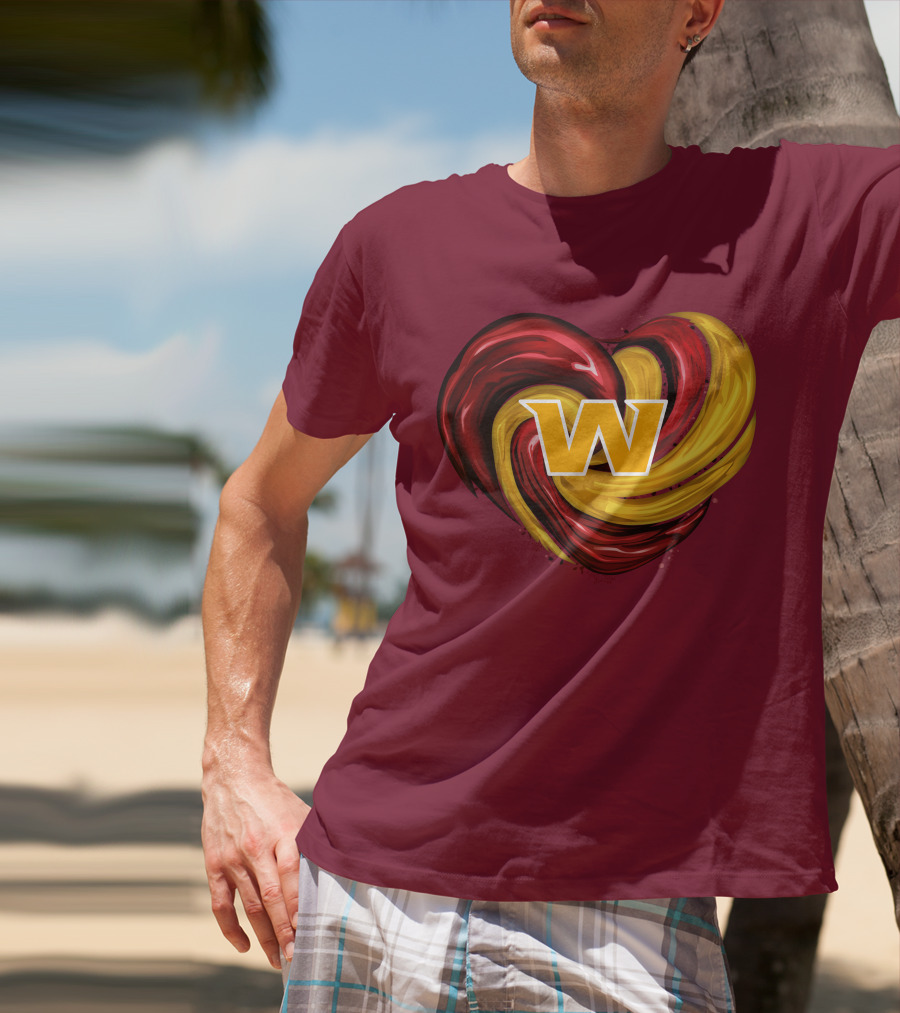 Washington Football Team Tornado Heart W Emblem T-Shirt