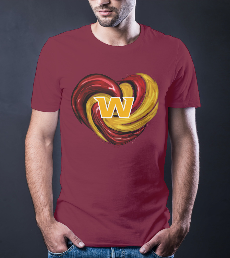Washington Football Team Tornado Heart W Emblem T-Shirt