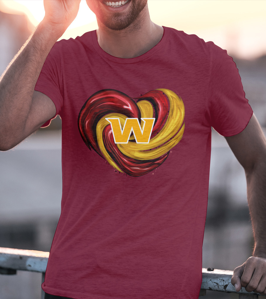 Washington Football Team Tornado Heart W Emblem T-Shirt