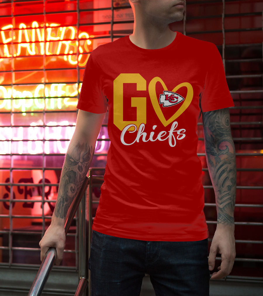 Go Chiefs KC Heart T-Shirt