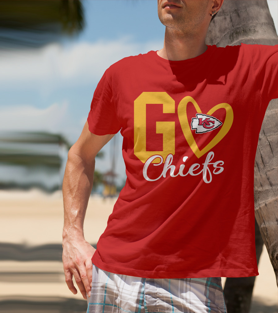 Go Chiefs KC Heart T-Shirt