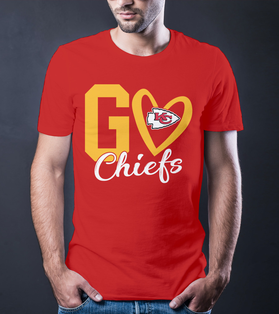 Go Chiefs KC Heart T-Shirt