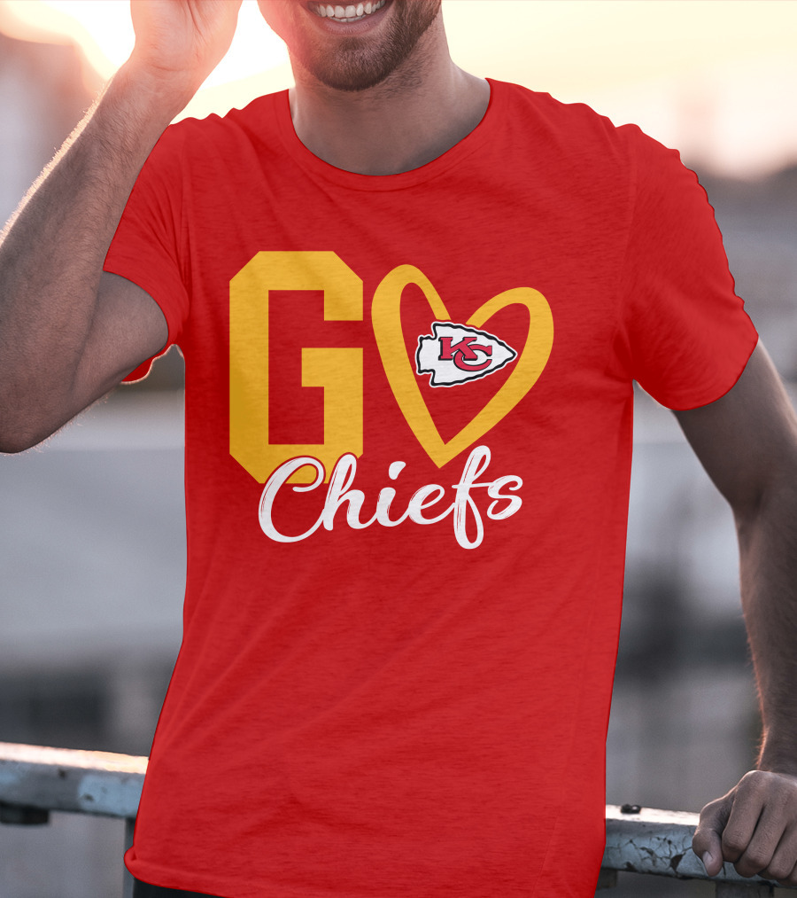 Go Chiefs KC Heart T-Shirt