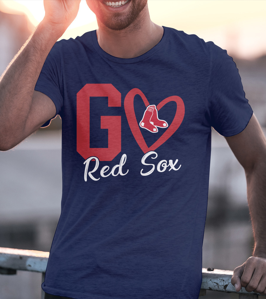 Go Red Sox Heart Socks T-Shirt