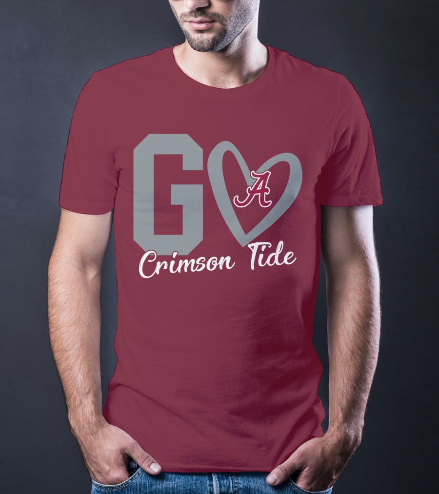 Go Crimson Tide A Heart Alabama T-Shirt