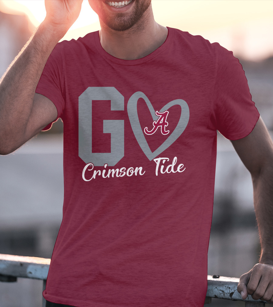 Go Crimson Tide A Heart Alabama T-Shirt