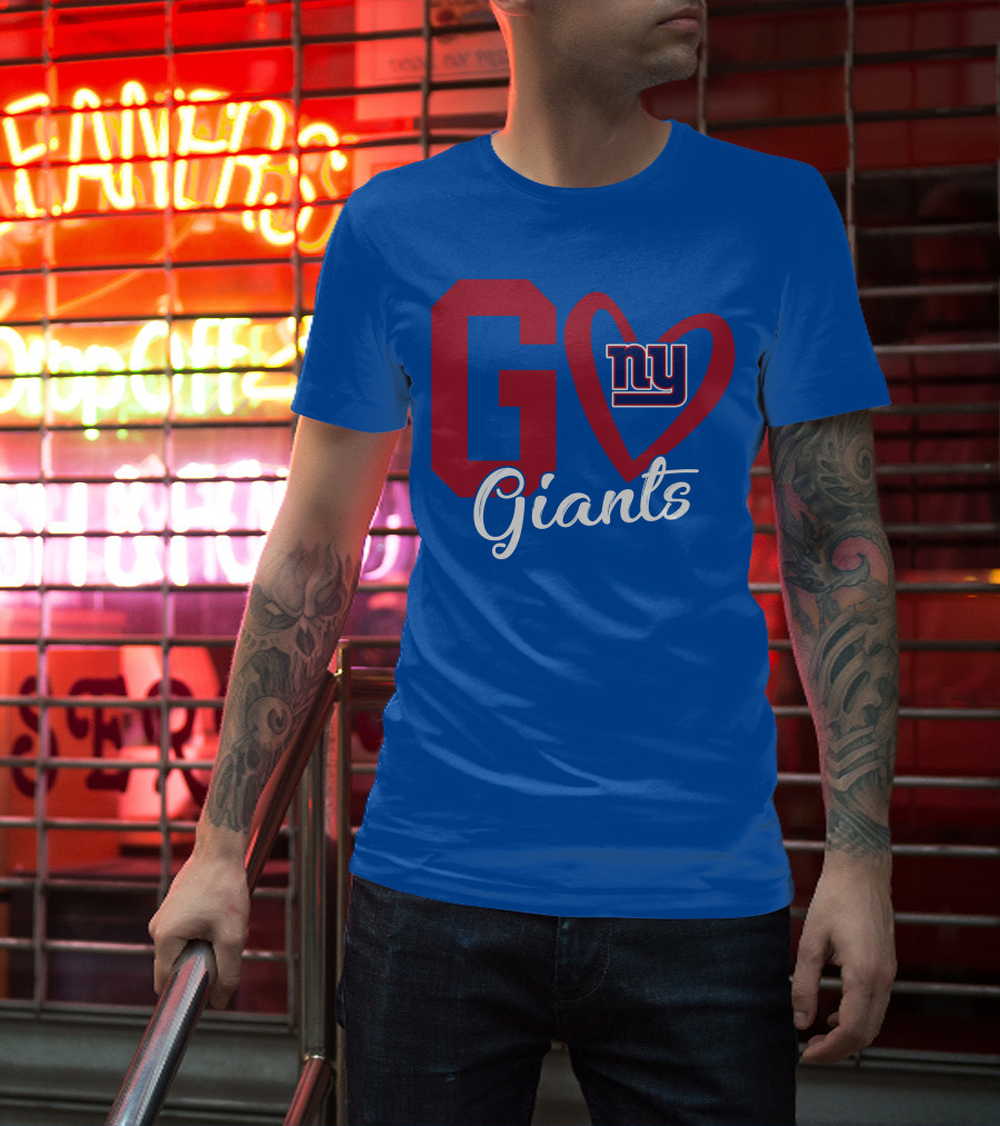 Go Giants NY Giants Heart T-Shirt