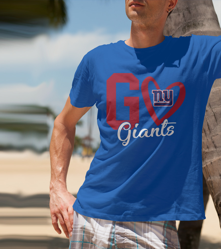 Go Giants NY Giants Heart T-Shirt