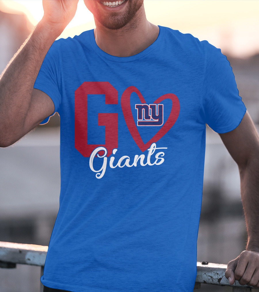 Go Giants NY Giants Heart T-Shirt