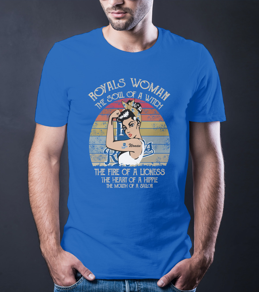 Royals Woman The Soul Of A Witch The Fire Of A Lioness The Heart Of A Hippie The Mouth Of A Sailor Retro Bandana Rockabilly Style T-Shirt