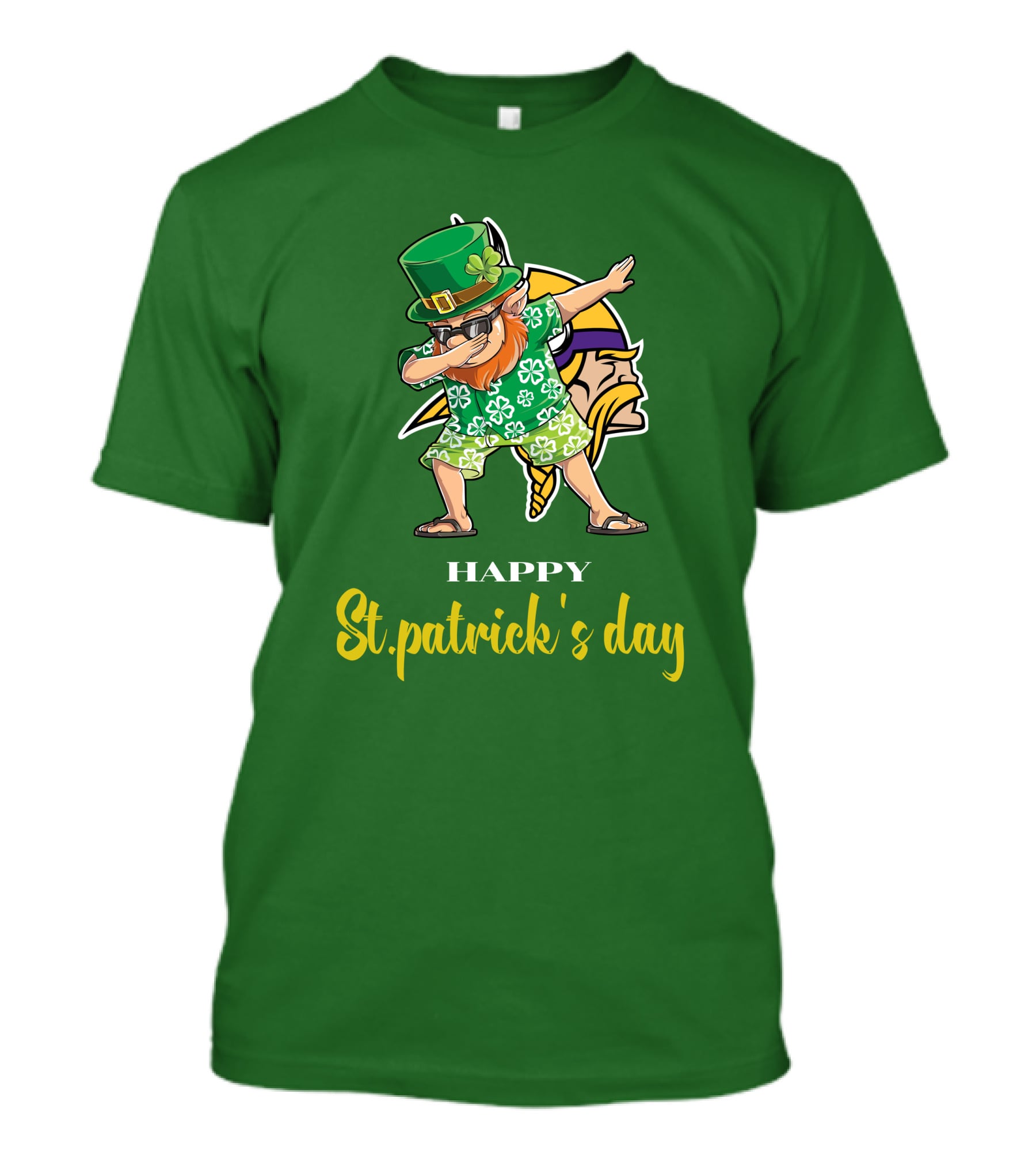 Happy St. Patrick's Day Dabbing Leprechaun Minnesota Vikings T-Shirt
